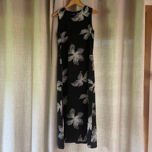 Chaus black & gray floral dress
